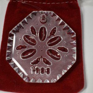 1988 Christmas Crystal Ornament